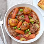 Slow Cooker Beef Stew (with Instant Pot option) — Inspired by the tomatoey beef stew that my mom and grandmother used to make, this comforting dish is loaded with tender meat and wholesome vegetables and comes together in snap. I loved this as a child—and still do!
